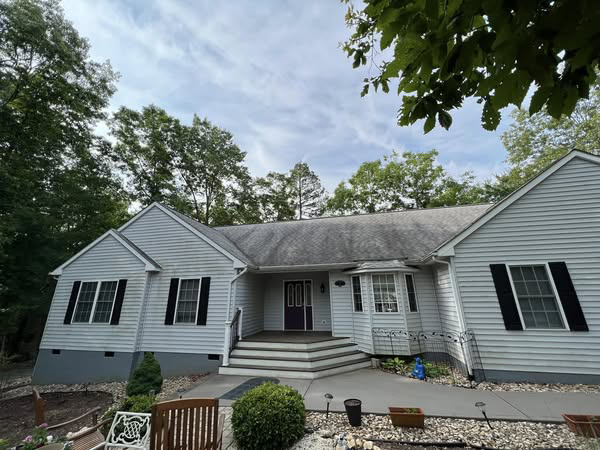 Low pressure roof cleaning before image
